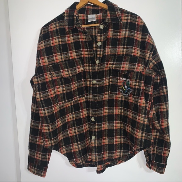 HARRY POTTER Womens Flannel Shirt Jacket Medium Wool Blend HOGWARTS NWOT - Picture 3 of 6